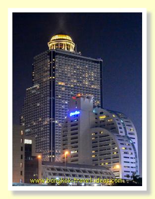 View of Lebua Hotel from the Chao Phraya River