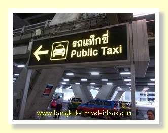 Bangkok Airport taxi sign Bangkok Airport taxi sign