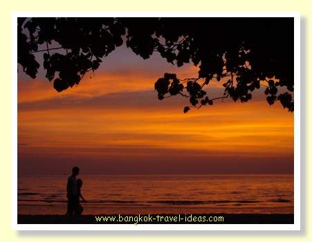 Sunset over one of the top beaches in Thailand Sunset over one of the top beaches in Thailand