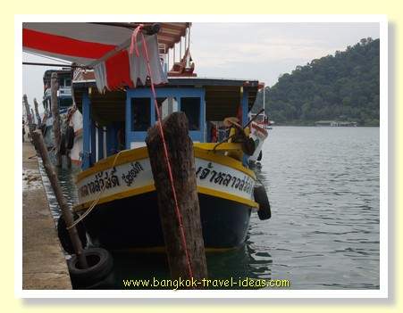 Fishing boat near the lighthouse pier on Koh Chang Fishing boat near the lighthouse pier on Koh Chang