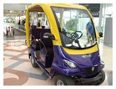 Thai Airways First Class passenger's electric car at Suvarnabhumi Airport