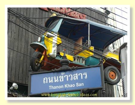 Tuk tuk in the Khaosan Road area of Bangkok