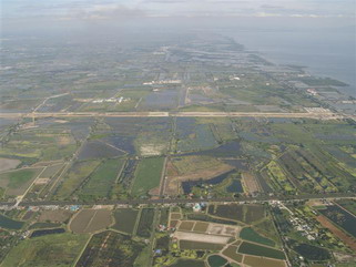 Landing at Bangkok Airport