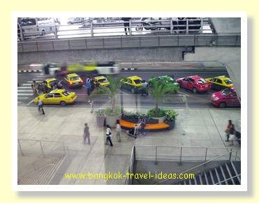 Bangkok Airport taxi rank on the ground floor Bangkok Airport taxi rank on the ground floor