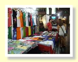 Street market in Bangkok Market stalls in Bangkok