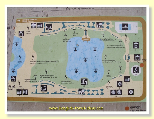 Benjasiri Park map of the grounds