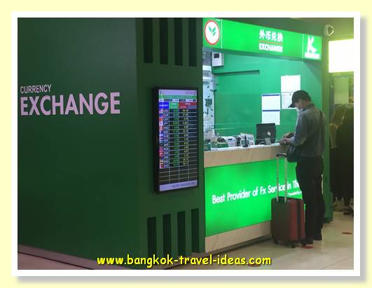 Kasikorn currency exchange in Bangkok Airport