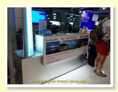 Bus to Hua Hin from Bangkok Airport ticket desk