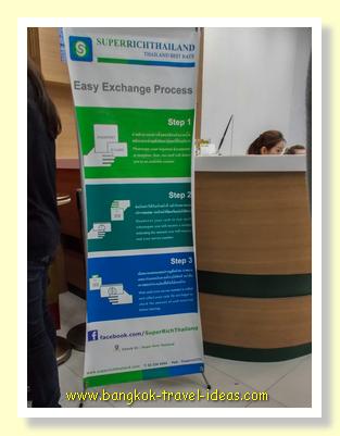The easy exchange process at Super Rich Thailand offices