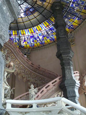 From the bottom of the stairs in the Museum looking up From the bottom of the stairs in the Museum looking up