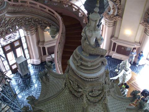 From the top of the stairs in the Museum looking down From the top of the stairs in the Museum looking down