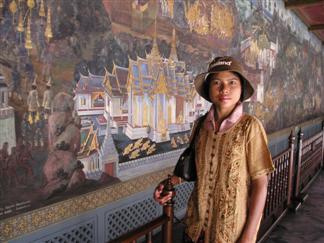 Wat Phra Kaew mural inside the temple grounds