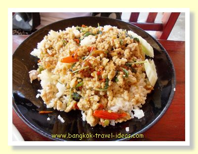 Pad Kapow Gai, Chicken and Basil, spicy but not too hot Pad Kapow Gai, Chicken and Basil, spicy but not too hot