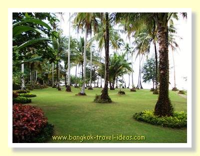 Dusita Resort grounds leading to the ocean Dusita Resort grounds leading to the ocean