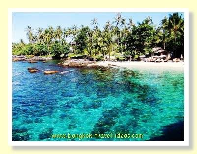 Shantaa Resort beach from the pier on Koh Kood