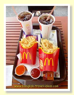 McDonald's meal in Pattaya McDonald's meal in Pattaya
