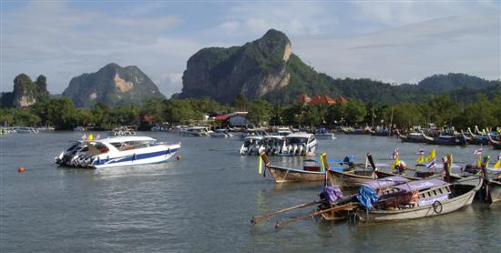 View from the rear of the Ao Nang Princess, the main ferry to phi phi