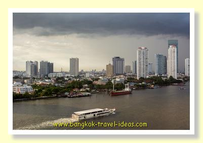 Bangkok storm over the Chao Phraya River