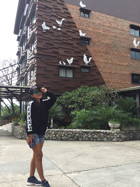 Chickens at the Farmhouse Hotel Ranong