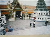 Inside the courtyard of the Temple of the Emerald Buddha